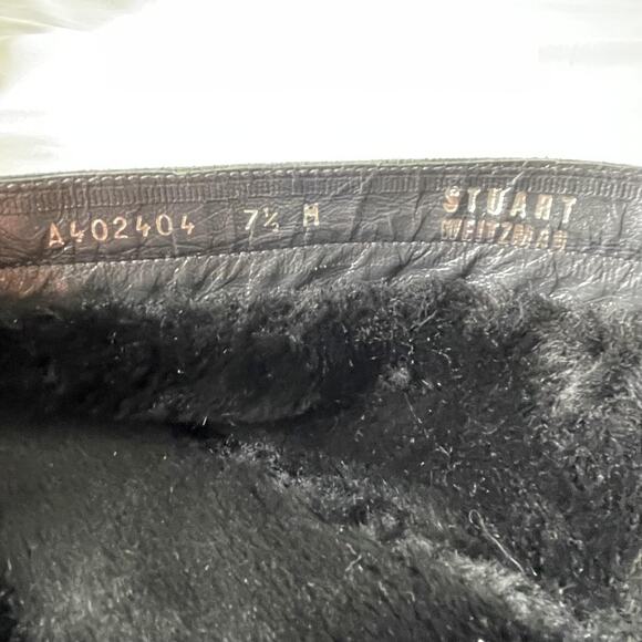 Stuart Weitzman Boots Womens Size 7.5 Suede Shearling Lined Tall Winter Zip - Picture 5 of 6